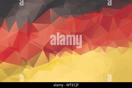 Low polygon abstrakte Low Poly Flagge Deutschlands vector Hintergrund Stock Vektor