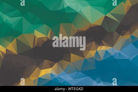 Low polygon abstrakte Low Poly Flagge Tansania vector Hintergrund Stock Vektor