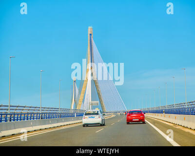 Cadiz, Spanien - 23. Juni 2019. Die Verfassung von 1812, auch bekannt als Brücke oder La Pepa Brücke. Cadiz. Andalusien, Spanien. Stockfoto