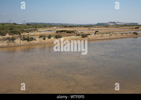 Salz Lagunen an Castro Marim Naturschutzgebiet Algarve Portugal Stockfoto