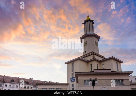 Iwano-frankiwsk: Rathaus, Rathaus, Marktplatz (Markt-)Platz, Iwano-frankiwsk Oblast, Ukraine Stockfoto