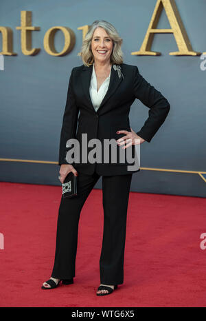 London - England - Sep 9: Phyllis Logan besucht die "Weltpremiere von Downton Abtei" in Leicester Square, London, Großbritannien, am 9. September 2019. {Credit Stockfoto