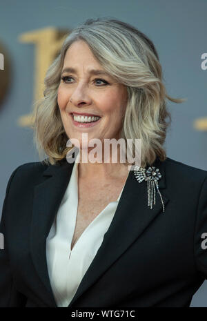 London - England - Sep 9: Phyllis Logan besucht die "Weltpremiere von Downton Abtei" in Leicester Square, London, Großbritannien, am 9. September 2019. {Credit Stockfoto