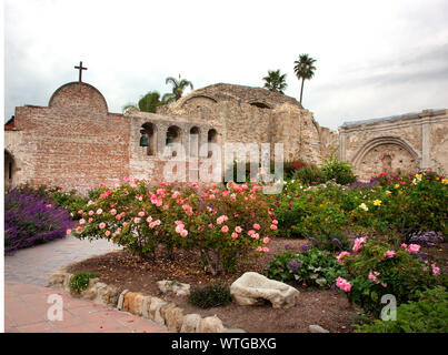 Mission San Juan Capistrano, der siebte von 21 Missionen in Alta Kalifornien gegründet werden. Stockfoto