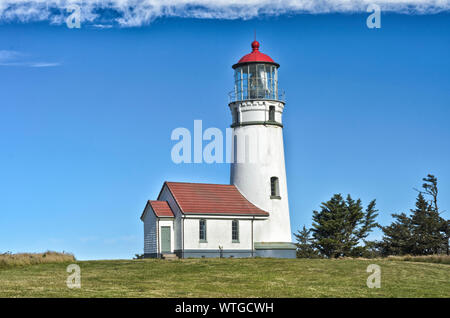 Oder: Curry County, Nördliche Curry County Coast, Kap Blanco, Cape Blanco State Park. Blick auf Cape Blanco Lighthouse [Bitte für #278.370.] Stockfoto