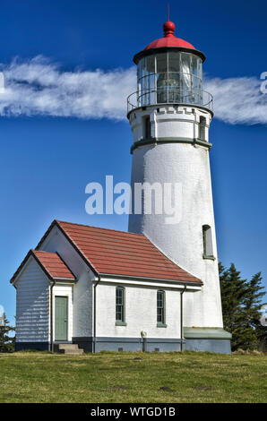 Oder: Curry County, Nördliche Curry County Coast, Kap Blanco, Cape Blanco State Park. Blick auf Cape Blanco Lighthouse [Bitte für #278.371.] Stockfoto