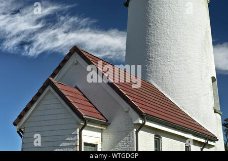 Oder: Curry County, Nördliche Curry County Coast, Kap Blanco, Cape Blanco State Park. Blick auf Cape Blanco Lighthouse [Bitte für #278.374.] Stockfoto