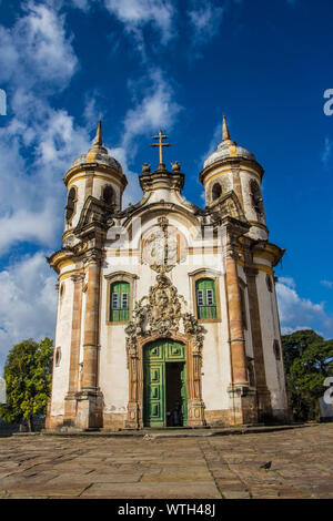 Igreja São Francisco de Assis, St. Francis Assisi Kirche, Ouro Preto, Minas Gerais, Brasilien Stockfoto