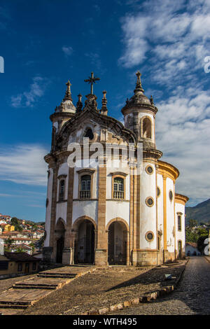 Igreja de Nossa Senhora do Rosário, Kirche Unserer Lieben Frau Rosenkranz, Ouro Preto, Minas Gerais, Brasilien Stockfoto