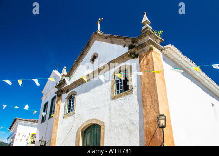 Igreja de Nossa Senhora do Rosário e São Benedito, Kirche Unserer Lieben Frau Rosenkranz, Hl. Benedikt, Paraty, Rio de Janeiro, Brasilien Stockfoto