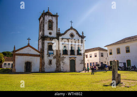 Igreja de Santa Rita de Cássia, Kirche St. Rita, Paraty, Rio de Janeiro, Brasilien Stockfoto