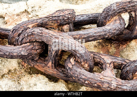 Schwere, stark verrostet und Eisen: Stockfoto