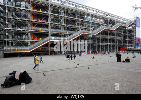 Das Centre Pompidou, Place Georges-Pompidou, Paris, Frankreich Stockfoto