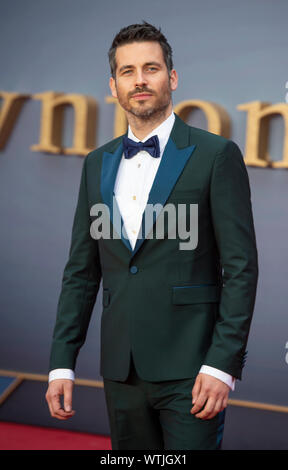 London - England - Sep 9: Robert James-Collier besucht die "Weltpremiere von Downton Abtei" in Leicester Square, London, Großbritannien, am 9. September 2019. Stockfoto