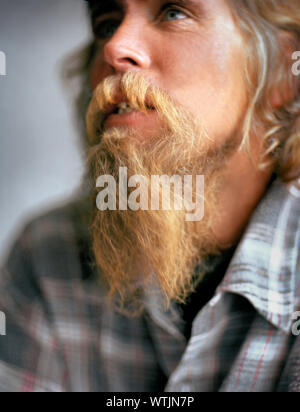 Portrait von bärtigen Mann. Stockfoto