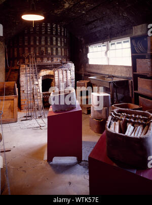 Mährischen Keramik und Fliesen Werke, das 1912 auf dem Anwesen von Henry Chapman, Doylestown, Pennsylvania geöffnet Stockfoto