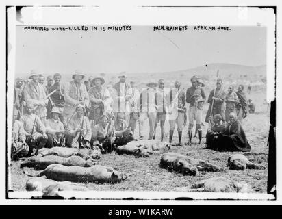 Morgen arbeiten - in 15 Minuten - Paul Raineys afrikanischen Jagd getötet. Stockfoto