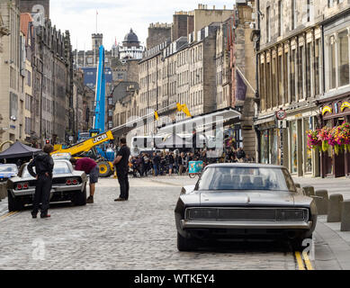 Edinburgh, Großbritannien. 10 Sep, 2019. Ein Blick hinter die Kulissen bei den Dreharbeiten zu "Schnell und wütend 9 in Edinburgh, Schottland, Großbritannien. Stockfoto