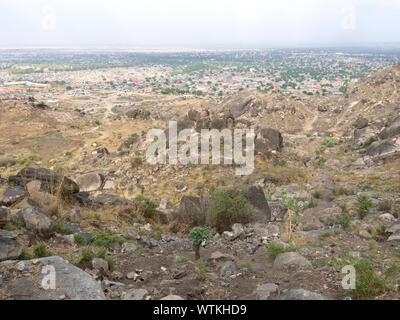 Anzeigen von Juba, Südsudan von Jebel Kujur Stockfoto