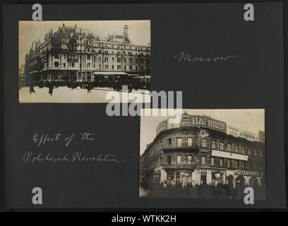 Moskau. [Menschen versammelten sich in der Stadt]. Wirkung der bolschewistischen Revolution Stockfoto