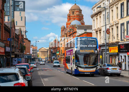 Liverpool, Großbritannien - 16 Mai 2018: Blick auf Architektur und Gebäude von Liverpool City Center von Renshaw Street Stockfoto