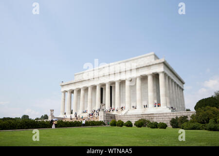 Ein Tilt Shift Blick auf das Lincoln Memorial in Washington, DC Stockfoto