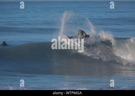 Surfen Kultur an der Küste von Kaikoura Kaikoura, Neuseeland. Stockfoto