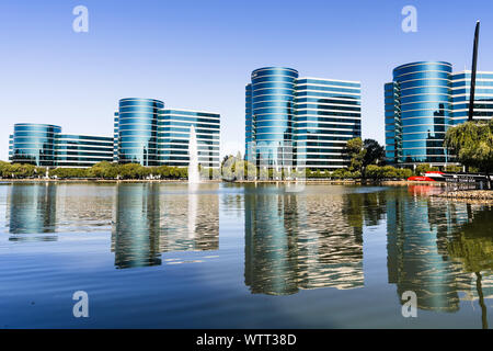 Sep 9, 2019 Redwood City/CA/USA - Oracle Hauptsitz im Silicon Valley; Oracle Corporation ist ein multinationales Computertechnik comp Stockfoto