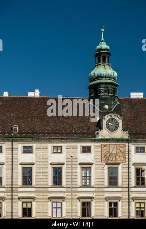 Wien, Österreich - 15 August, 2019: Einer der Innenhöfe der Hofburg, Stockfoto