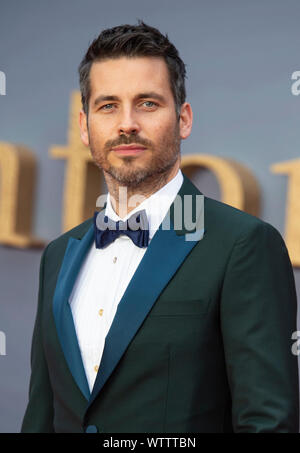 London, Großbritannien. 09 Sep, 2019. Robert James-Collier besucht die Weltpremiere von Downton Abtei am Leicester Square in London. Credit: SOPA Images Limited/Alamy leben Nachrichten Stockfoto