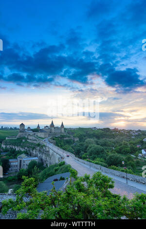 Kamjanez-podilskyj (Kamyanets-Podilsky, Kamynets): Schloss, Städte Oblast, Ukraine Stockfoto