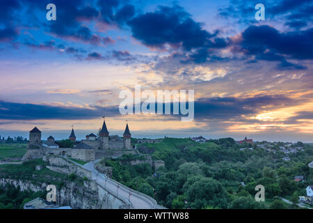 Kamjanez-podilskyj (Kamyanets-Podilsky, Kamynets): Schloss, Städte Oblast, Ukraine Stockfoto