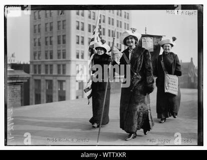 Frau Rosalie Jones und Frau J. Hardy Stubbs und Miss Ida Handwerk Stockfoto