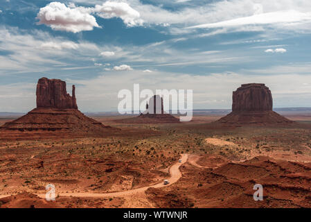 Tagesansicht des Monumet Valley USA Stockfoto