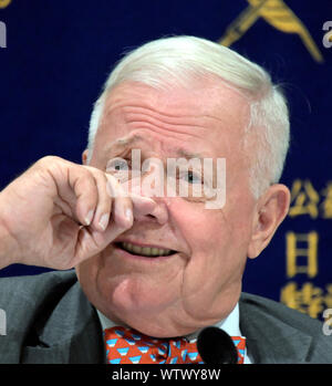 Tokio, Japan. 12 Sep, 2019. Us-investor Jim Rogers spricht an der Auslandskorrespondenten Club in Tokio am Donnerstag, 12. September 2019. Rogers war in der Stadt, sein neues Buch zu fördern, die Zukunft von Japan und der Welt, die durch den Fluss von Geld. Credit: Natsuki Sakai/LBA/Alamy leben Nachrichten Stockfoto