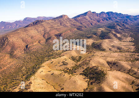 Luftaufnahme der Flinders Ranges in Südaustralien Stockfoto