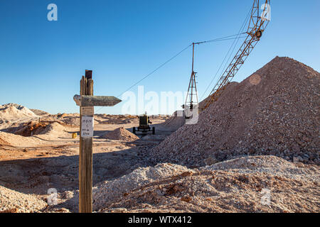 Die Opal Minenstadt Andamooka in Südaustralien Stockfoto