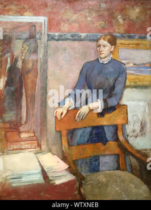 Helen Rouart in ihrem Vater Studie französischer impressionistischer Maler Edgar Degas in der National Gallery, London, UK Stockfoto