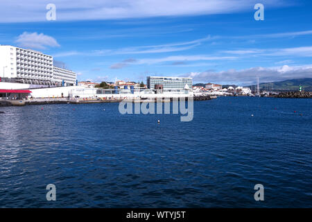 Hafen von Ponta Delgada, Azoren Stockfoto