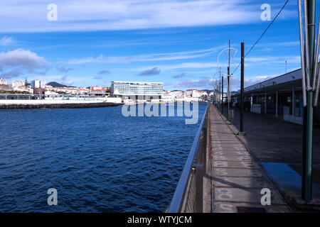 Hafen von Ponta Delgada, Azoren Stockfoto