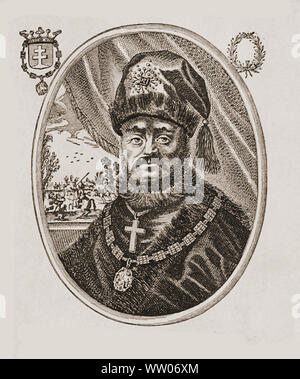 Michail Fyodorovich Romanov (1596-1645) oder Michael ich Zar von Russland Gründer der Romanov-dynastie. Erobern Die meisten sibiriens mit Hilfe der Kosaken, seine Herrschaft erweitert Russland bis zum Pazifischen Ozean Stockfoto