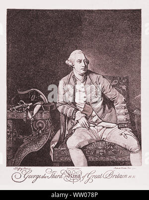 George III von dem Vereinigten Königreich (1738 - 1820) Das dritte britische Monarch aus dem Haus Hannover, unter seiner Herrschaft war Napoleon in der Schlacht von Waterloo besiegt Stockfoto