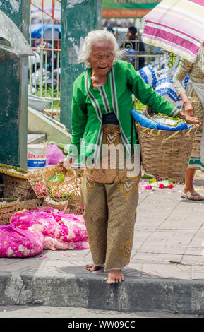 Blume Verkäufer, Yogya, Java, Indonesien Stockfoto