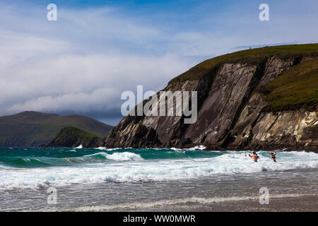 Coumeenoole Strand, Slea Head, Halbinsel Dingle, Kerry, Irland Stockfoto