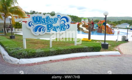 Water Park im Grand Bahia Principe Resort in Runaway Bay, St. Ann, Jamaika Stockfoto