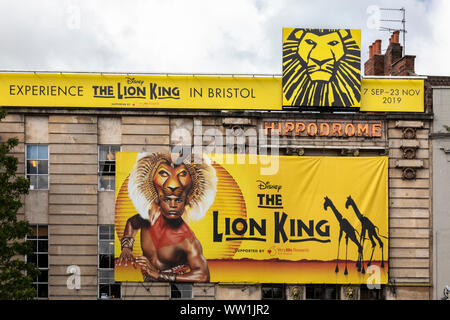 The Lion King's UK Arena Tour 2019. Hippodrome, City of Bristol, England Stockfoto