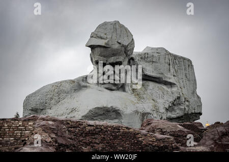 Unknown Soldier Monument der Festung BREST, Brest, Belarus. Sowjetunion Zweiter Weltkrieg Krieg Denkmal zur Erinnerung an die sowjetischen Widerstand gegen das Germa Stockfoto