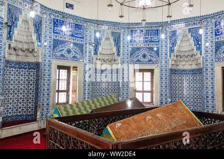 Gräber der Sultane. Suleiman Han, Hürrem Sultan. Die Süleymaniye-Moschee. Istambul, Türkei Stockfoto