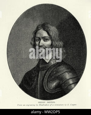 Henry Ireton (1611 - 26. November 1651) war ein englischer General in der parlamentarischen Armee während des Englischen Bürgerkriegs, der Schwiegersohn von Oliver Cromwell. Stockfoto