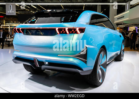 FRANKFURT, Deutschland - Sep 10, 2019: Great Wall Motors WEY-X Concept Car auf der Frankfurter Automobilausstellung IAA 2019 präsentiert. Stockfoto
